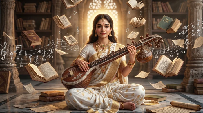 Goddess Saraswati — divine wallpaper 2