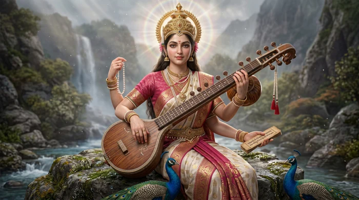 Goddess Saraswati — divine wallpaper 7